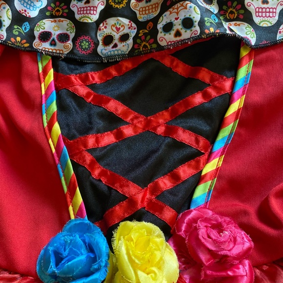DAY OF THE DEAD DRESS SIZE MEDIUM 🌟EUC🌟 - Picture 3 of 12